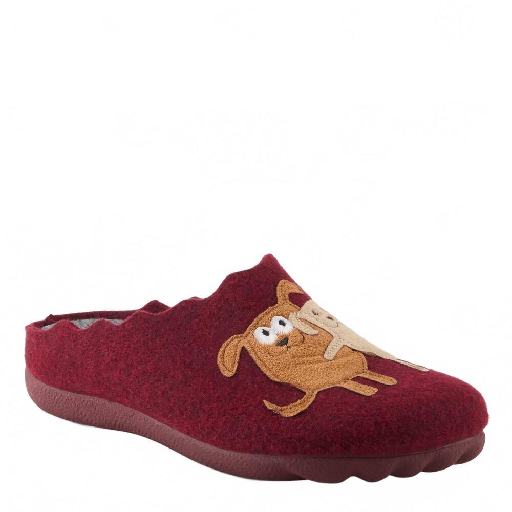 NEW FLEXUS women's petlove slipper in bordeaux